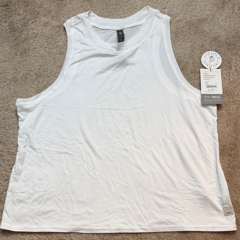 Vuori Classic White Tank Top